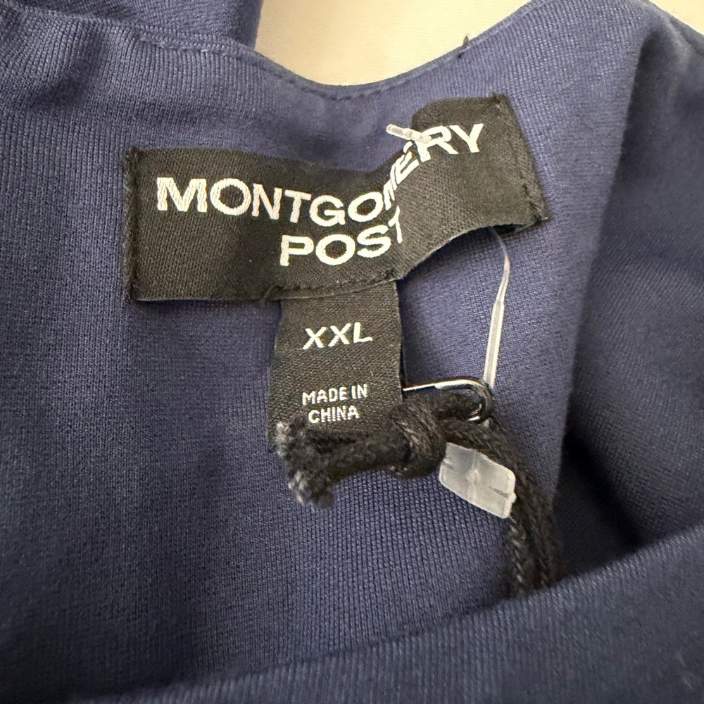 Montgomery Post Womens Ponte Boatneck Dress Navy Blue XXL NWT - Picture 7 of 8